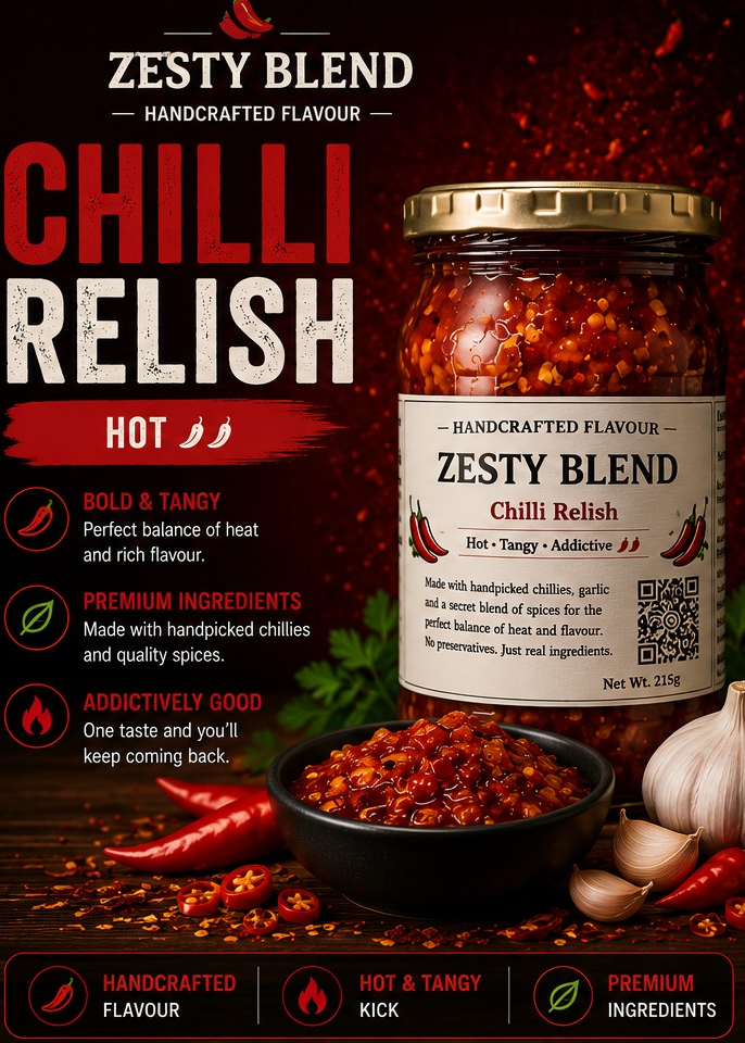 Zesty Blend Chilli Relish (Hot)