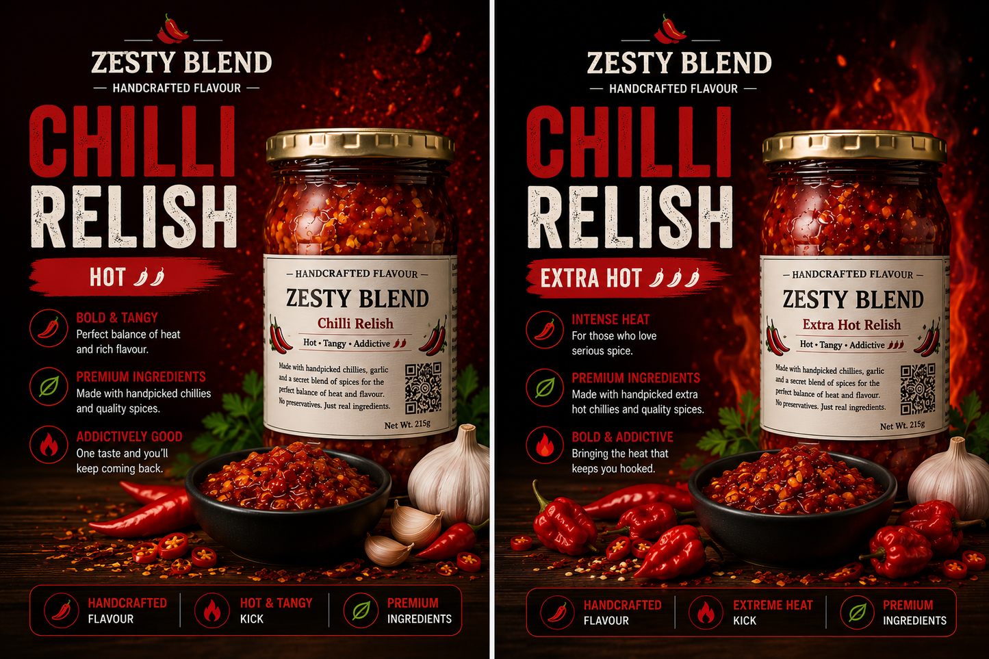 Zesty Blend Chilli Relish (Hot)